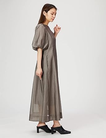 【超美品✨】フレイアイディー シルクオーガンジーパフワンピース 超美品✨】フレイアイディー シルクオーガンジーパフワンピース
